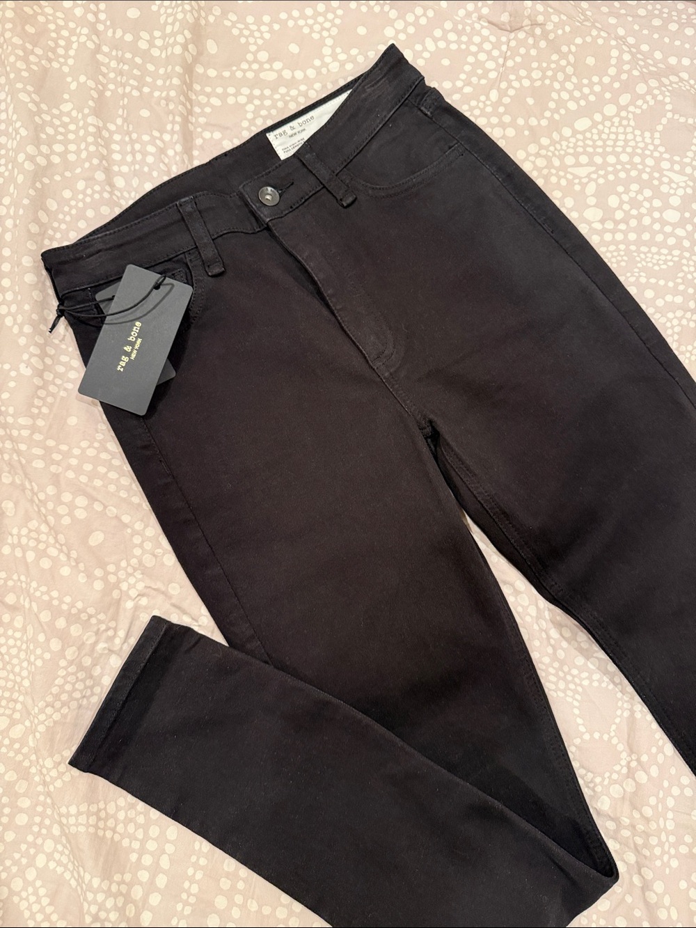 rag & bone Black High-Rise Skinny Jeans